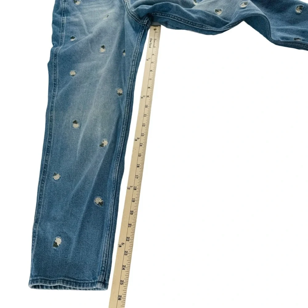 Hollister‎ Ultra High-Rise Mom Jeans Distressed Denim Size 7R